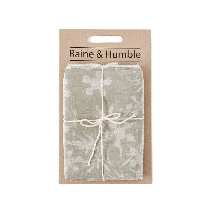 Myrtle Tea Towel in Sage, Set of 2