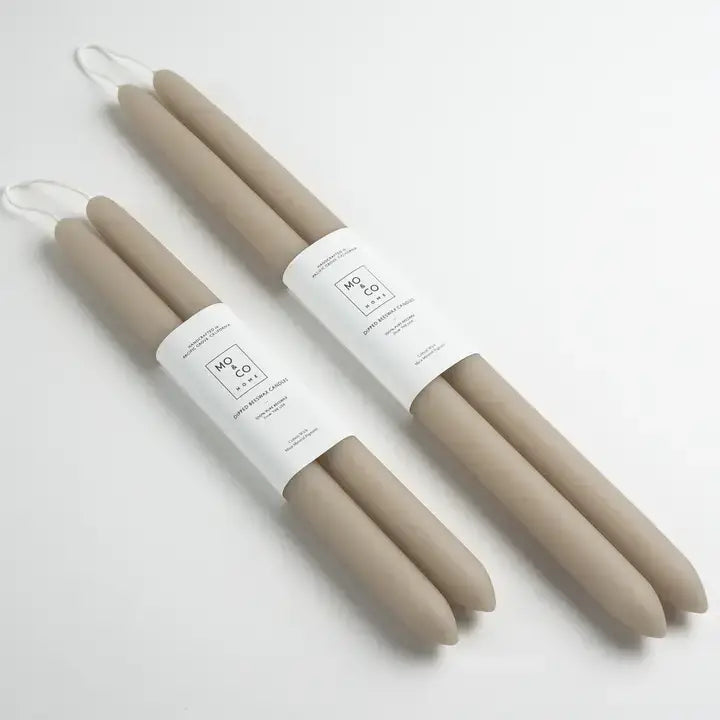 All Natural Handmade 100% Beeswax Dipped Taper Candles