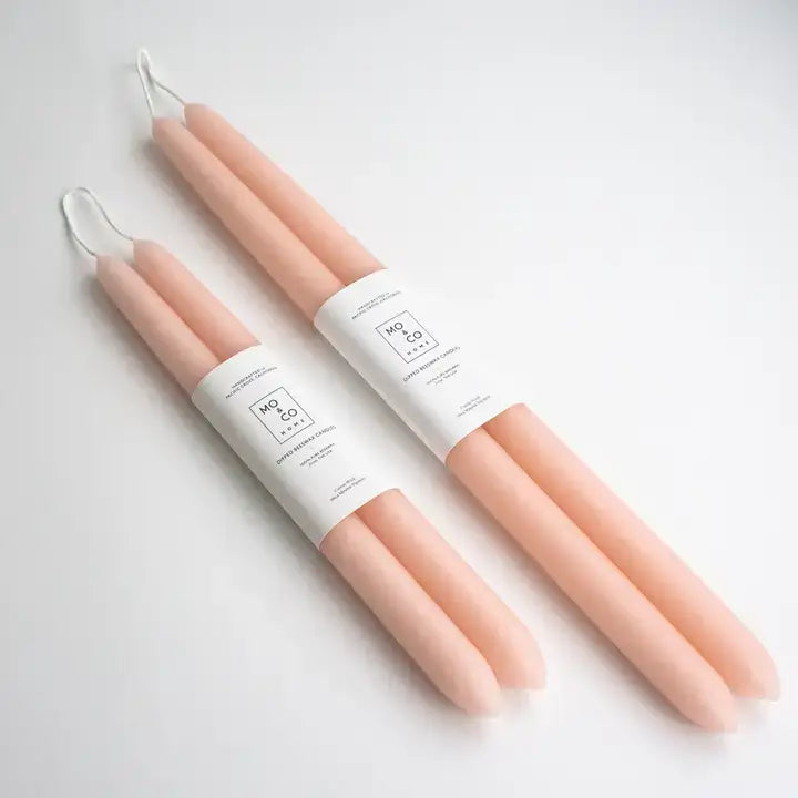 All Natural Handmade 100% Beeswax Dipped Taper Candles