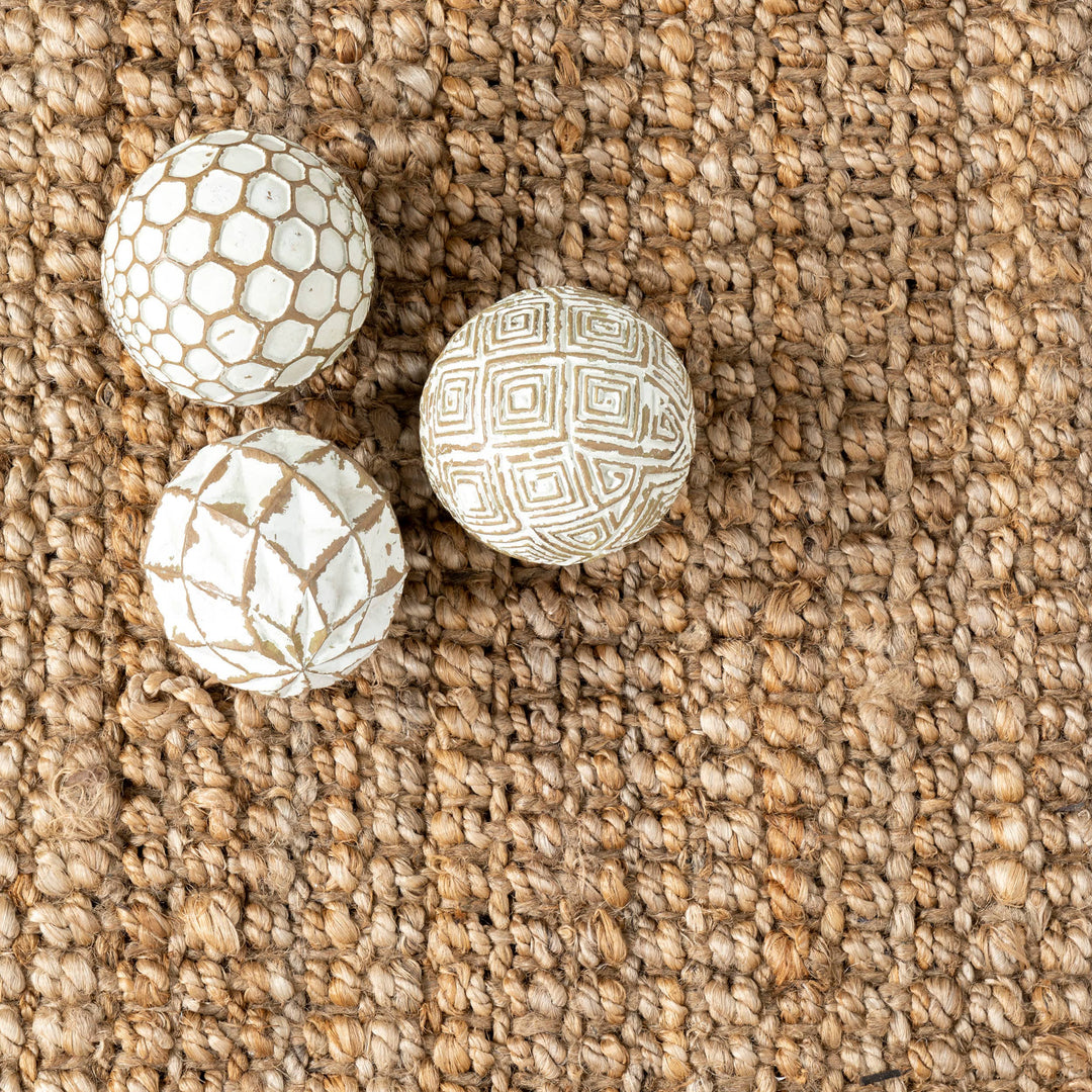 Seaside Hand-Woven Jute with Fringe Area Rug