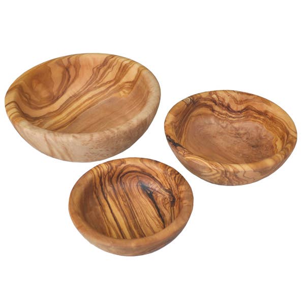 Mayan Olive Wood Bowls, Set of 3