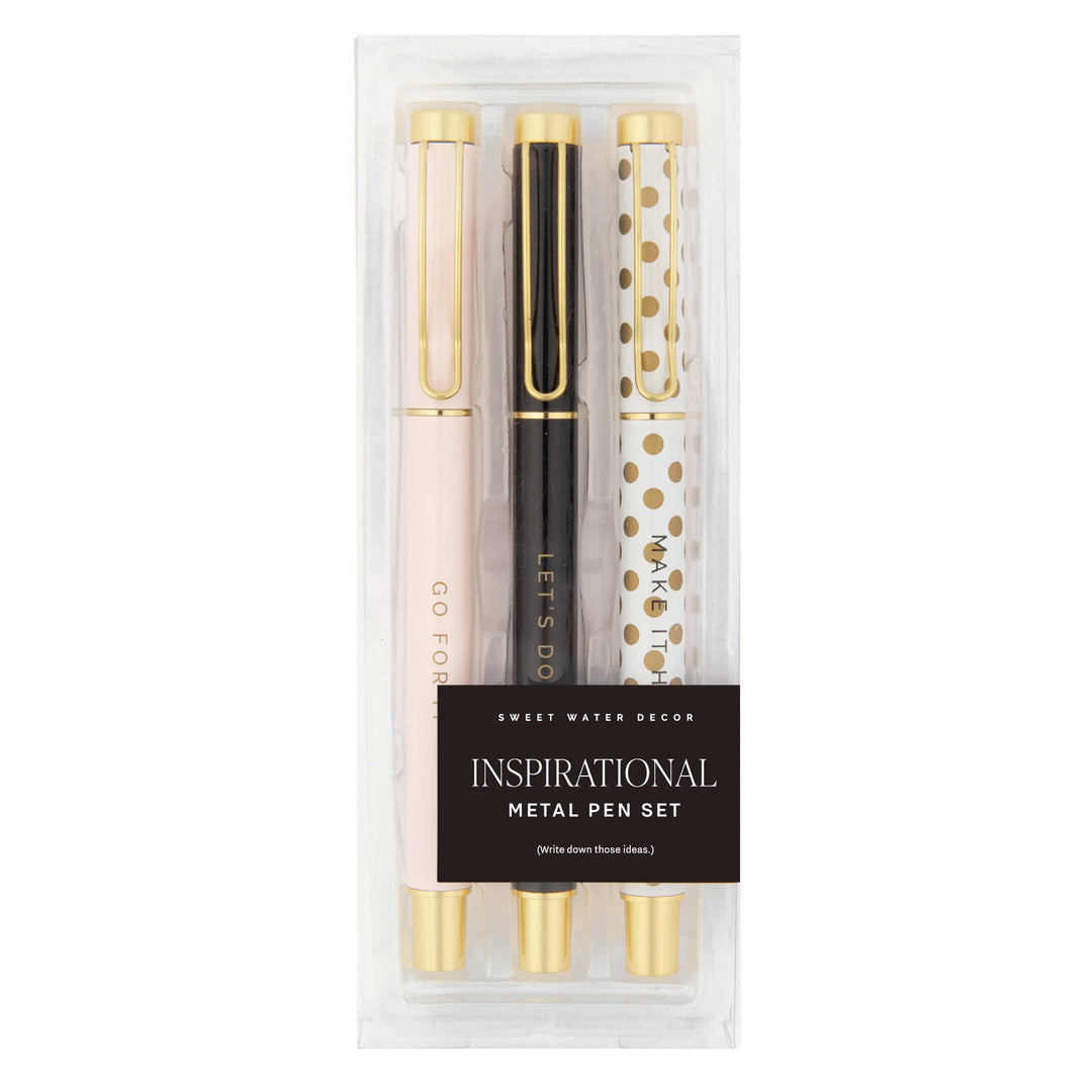 Inspirational Metal Pen Set (Set of 3)