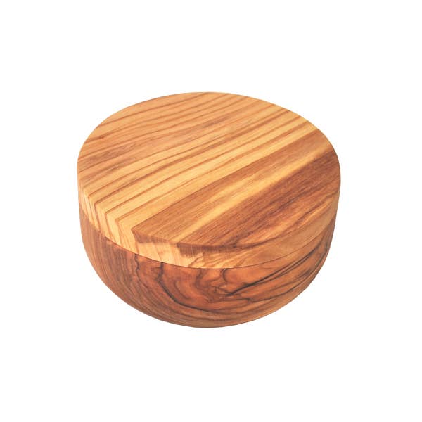 Santo Olive Wood Salt & Pepper Cellar