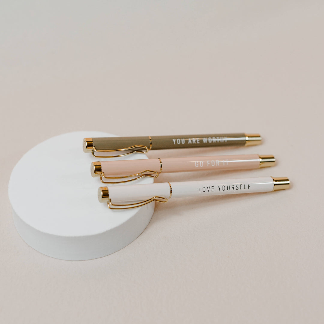 Go For It Metal Pen Set of 3