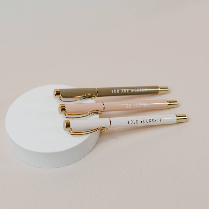 Go For It Metal Pen Set of 3