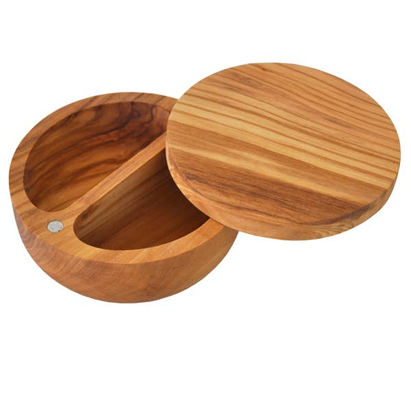 Santo Olive Wood Salt & Pepper Cellar