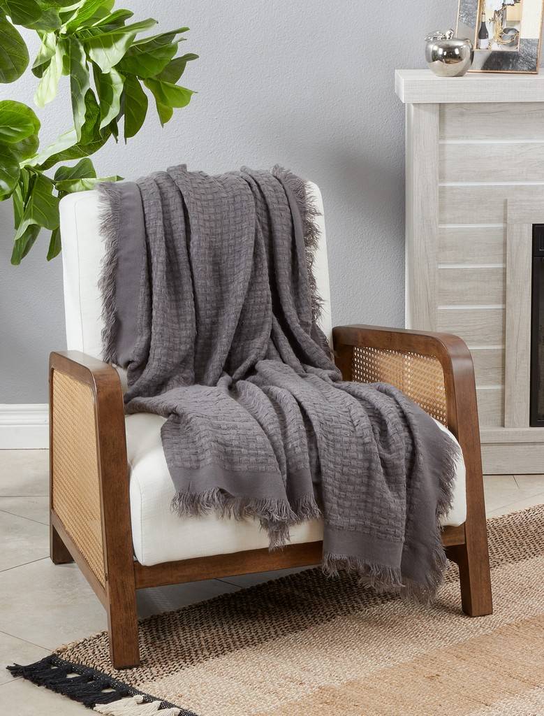 Claud Waffle Weave Throw 50" x 60"