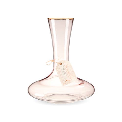 Twila Rose Crystal Gold-Rimmed Wine Decanter & Aerator