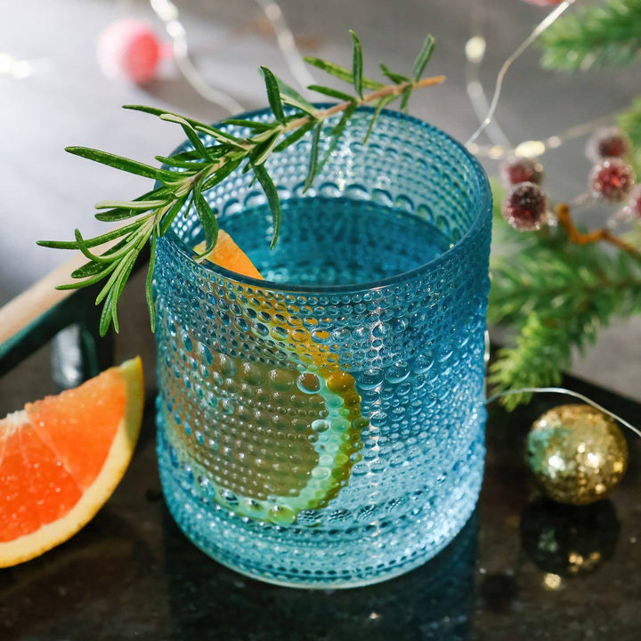 Oceana Textured Beaded Glass 10oz (Set of 6)
