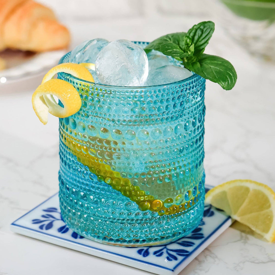 Oceana Textured Beaded Glass 10oz (Set of 6)
