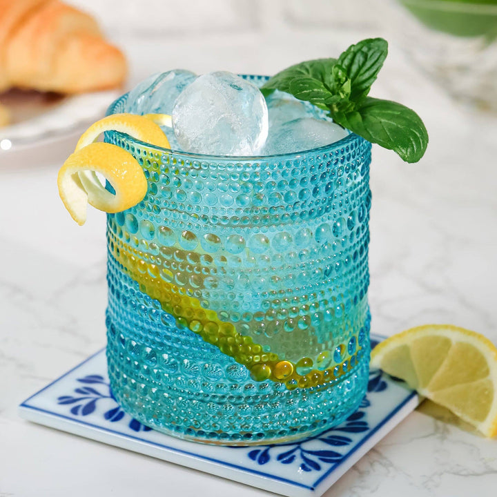 Oceana Textured Beaded Glass 10oz (Set of 6)