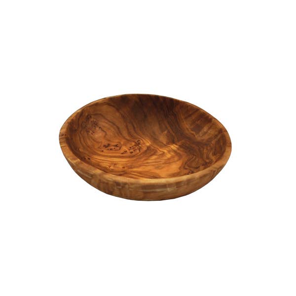 Satero Olive Wood Round Dipping Bowl, 4 Piece Set