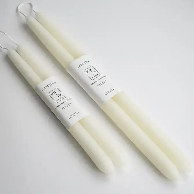 All Natural Handmade 100% Beeswax Dipped Taper Candles