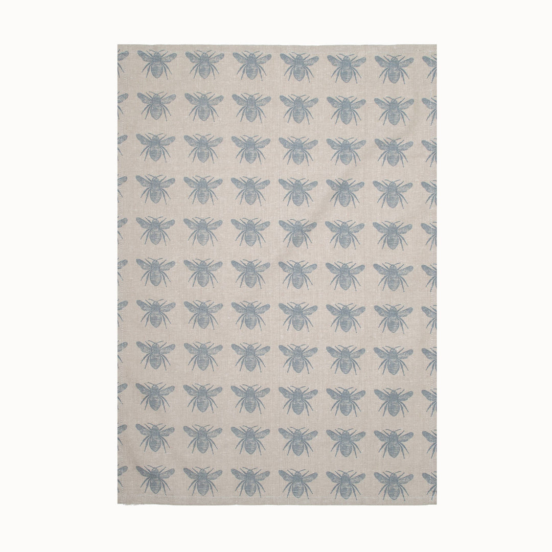 Bumble Bee Tea Towel in Blue Haze, Set of 2