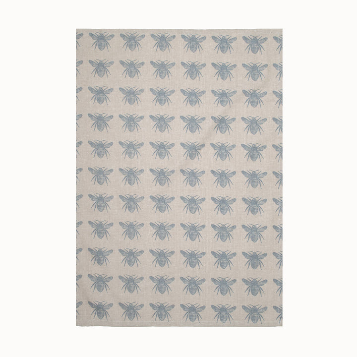 Bumble Bee Tea Towel in Blue Haze, Set of 2