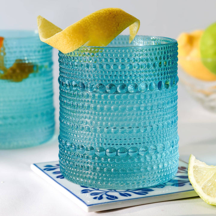 Oceana Textured Beaded Glass 10oz (Set of 6)