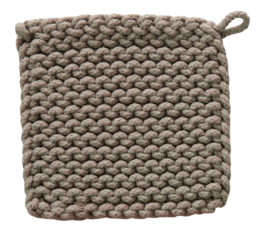 Emma Cotton Crocheted Hot Pad - Warm Pallette