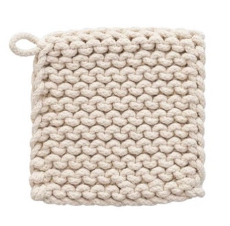 Emma Cotton Crocheted Hot Pad - Neutrals