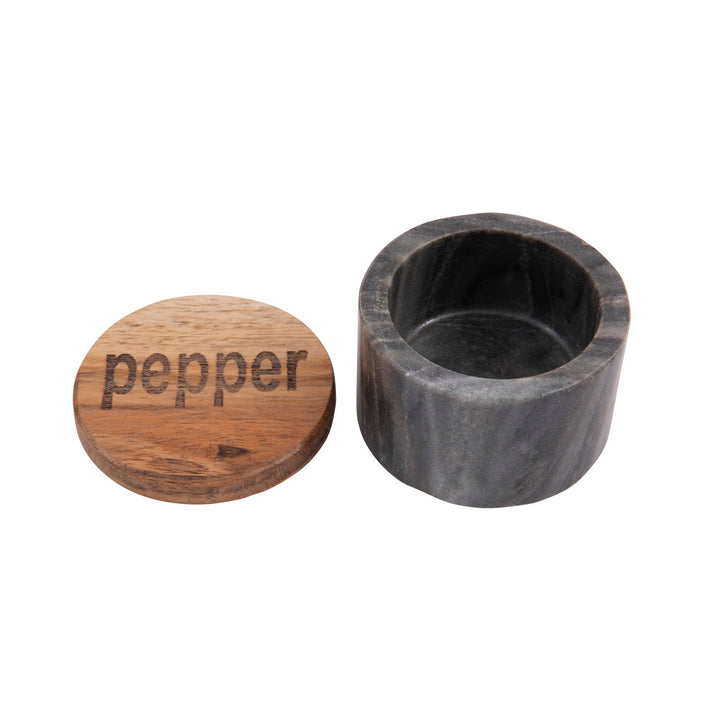 Kaya Salt and Pepper Marble Pinch Pots, Set of 2