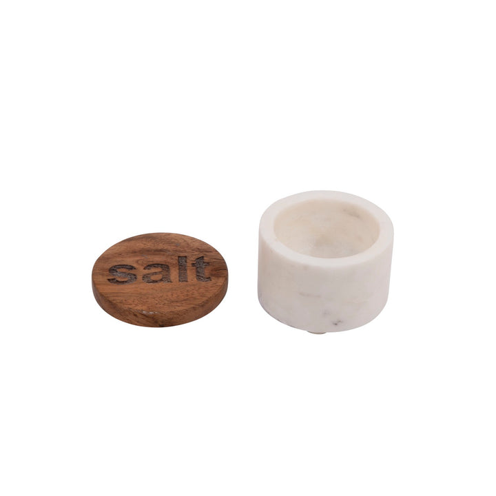 Kaya Salt and Pepper Marble Pinch Pots, Set of 2