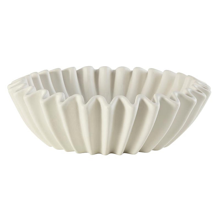 Lahira White Porcelain Bowl, Large