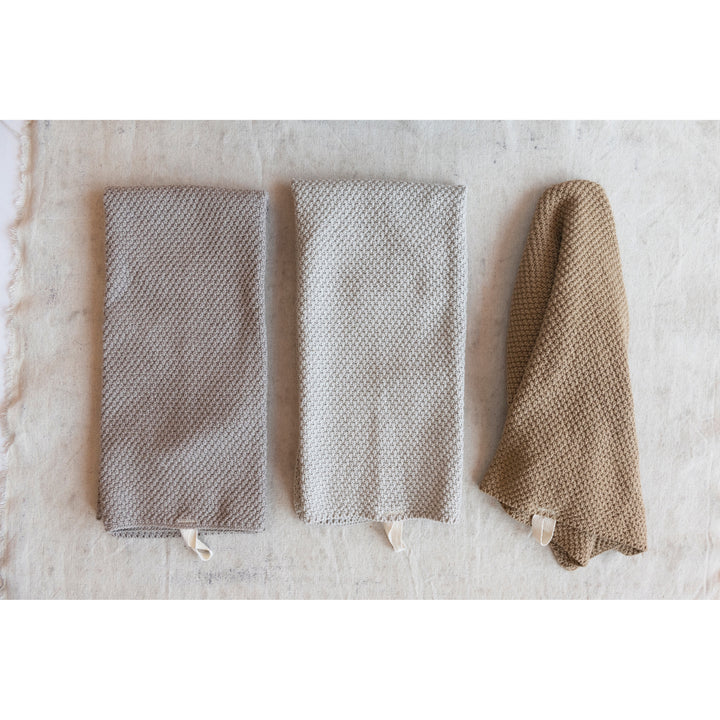 Vitana Cotton Knit Tea Towels, Set of 3