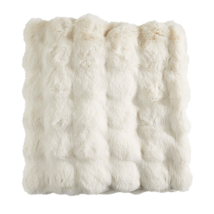 Lolesa Faux Fur Throw in Ivory 50" x 60"