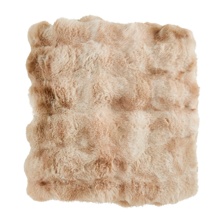 Lolesa Faux Fur Throw in Natural 50" x 60"