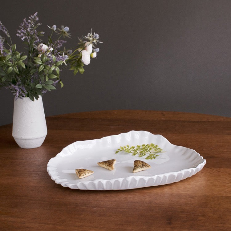 Vida Bloom Pinched Large Oval Platter