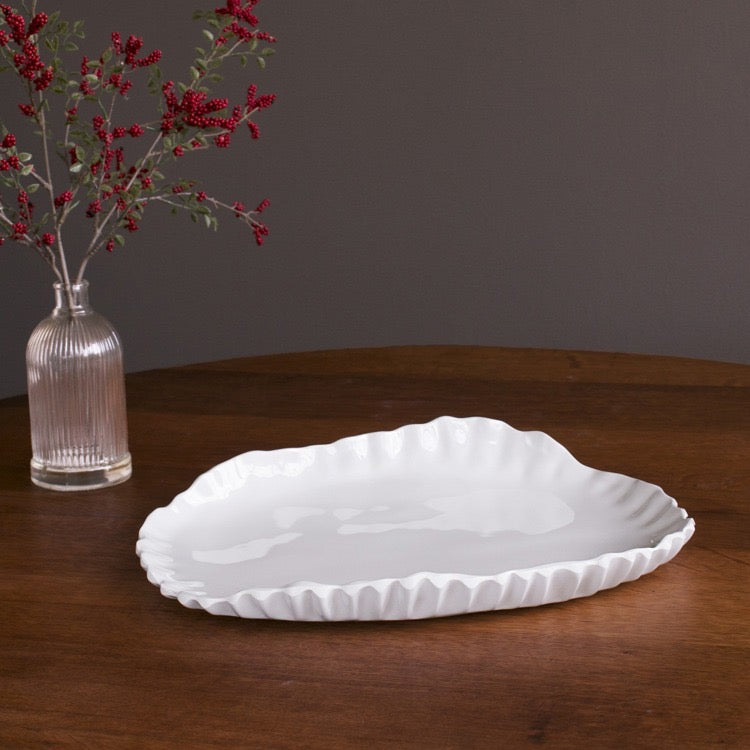 Vida Bloom Pinched Large Oval Platter