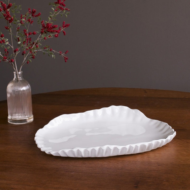 Vida Bloom Pinched Large Oval Platter