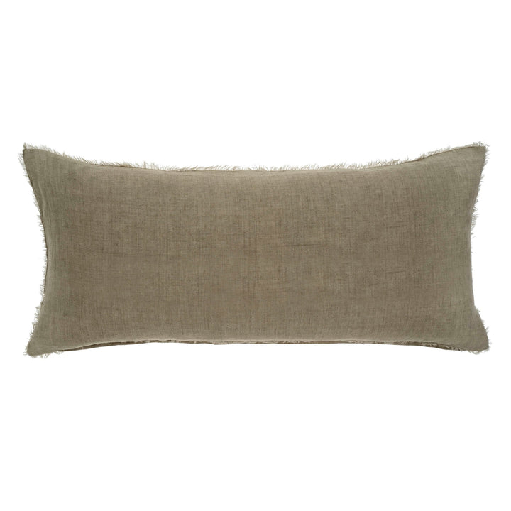 Lina Linen Pillow in Sand 14" x 31"