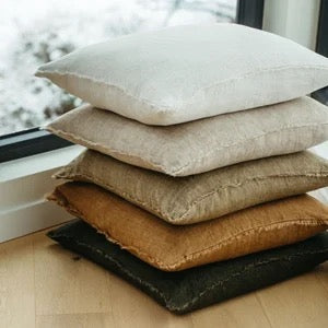 Lina Linen Pillow Glacier 20" x 20"