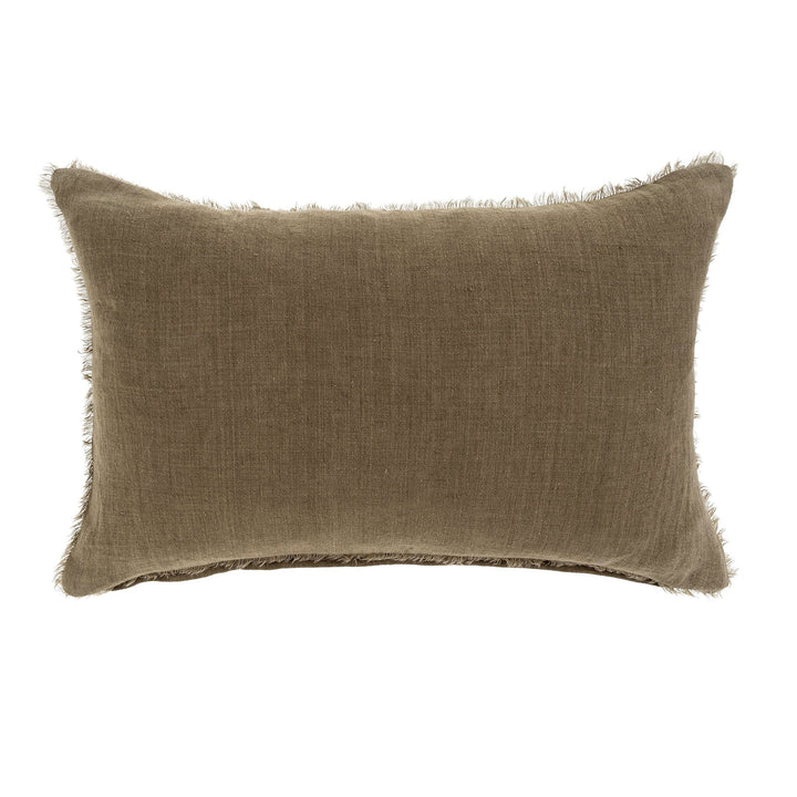 Lina Linen Pillow Fennel 16" x 24"