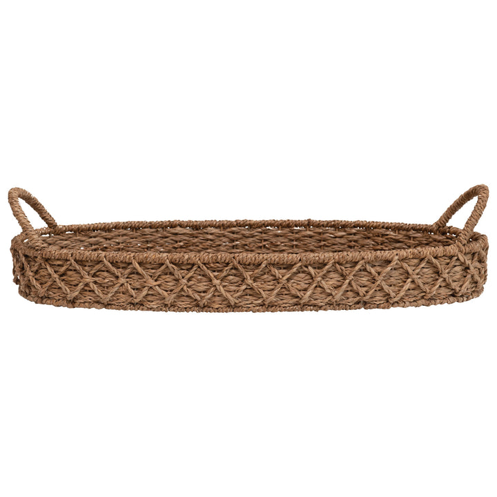 Sayan Woven Seagrass Tray with Handles