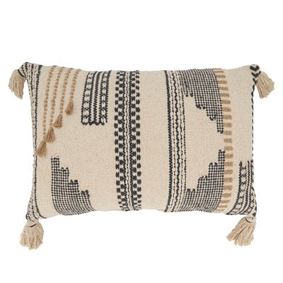 Zeya Geometric Stitch Pillow - Down Filled