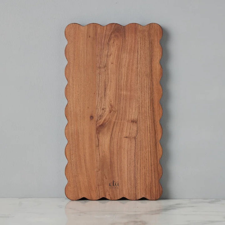 Ella Rectangle Scalloped Cutting Board
