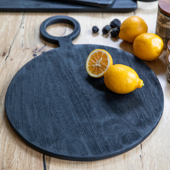 Elysian Large Black Mango Wood Round Board