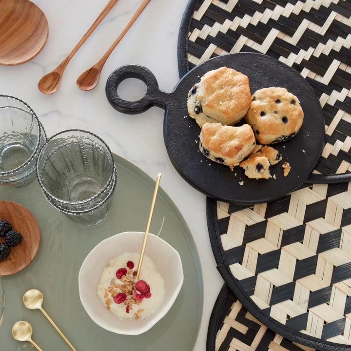 Elysian Black Mini Mango Wood Round Board