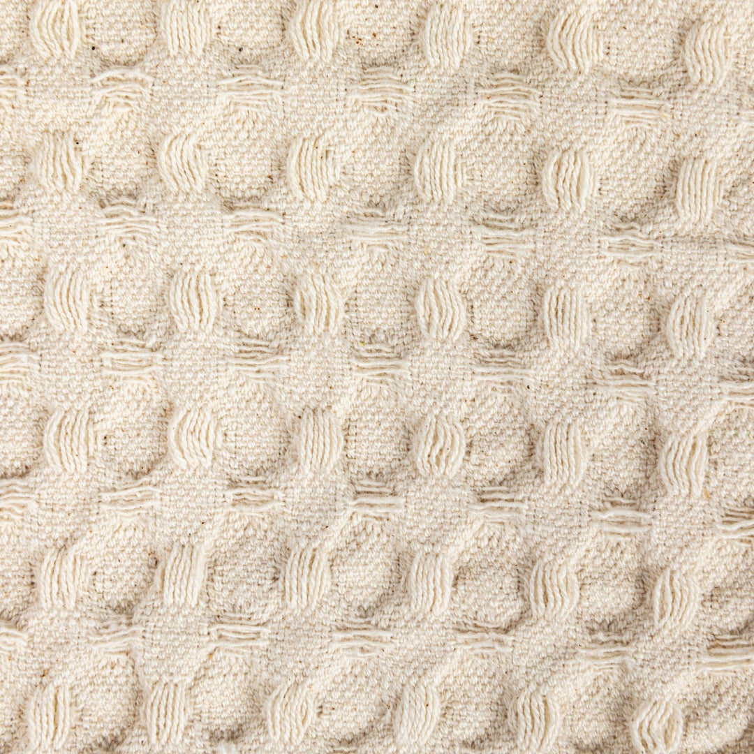 Tamara Stonewashed Cotton Waffle Weave Dish Cloths, Set of 3, Cream