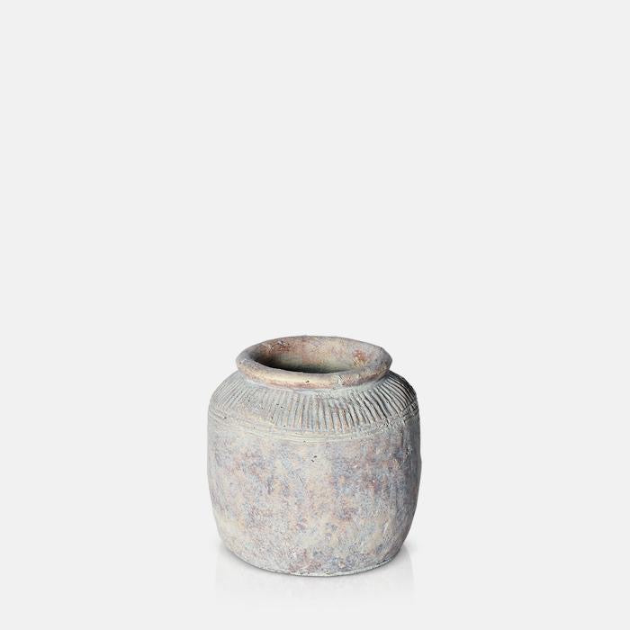 Tamil Rustic Cement Vase, Small