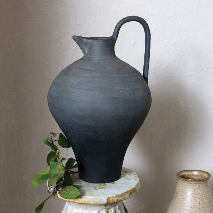 Ravine Black Ceramic Jug, Medium and Large