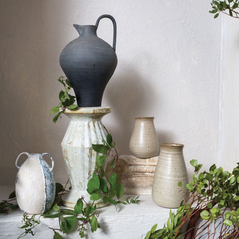 Ravine Black Ceramic Jug, Medium and Large