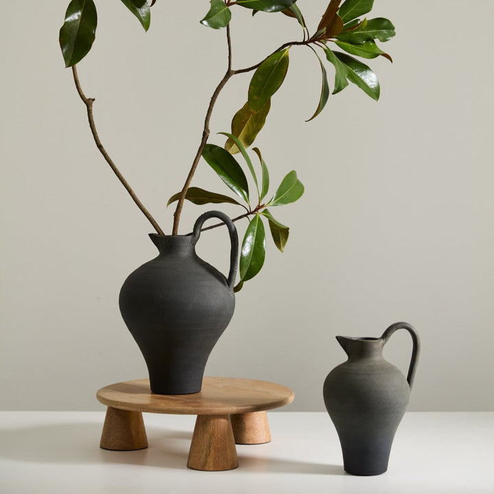 Ravine Black Ceramic Jug, Medium and Large