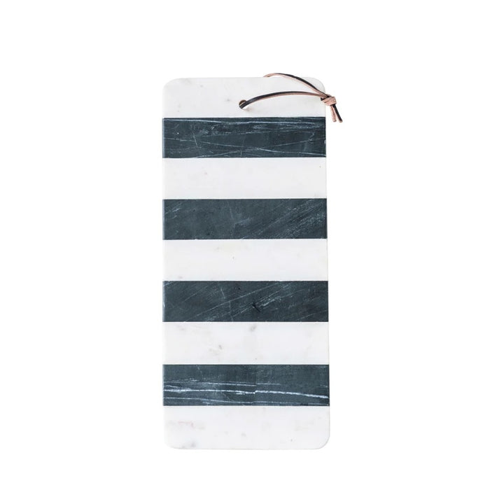 Kayan Striped Marble Board with Leather Tie