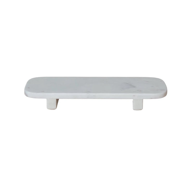 Faro Marble Footed Pedestal, White