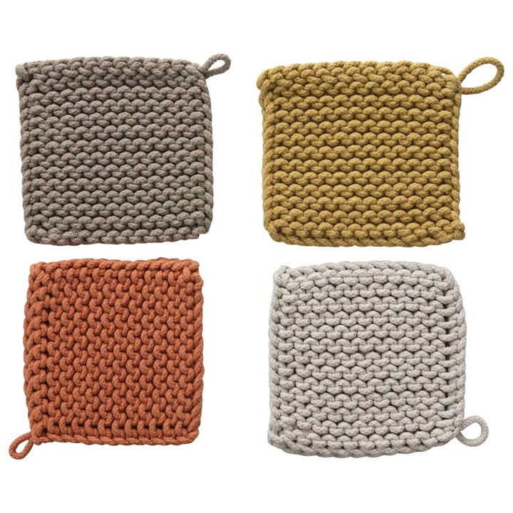 Emma Cotton Crocheted Hot Pad - Warm Pallette