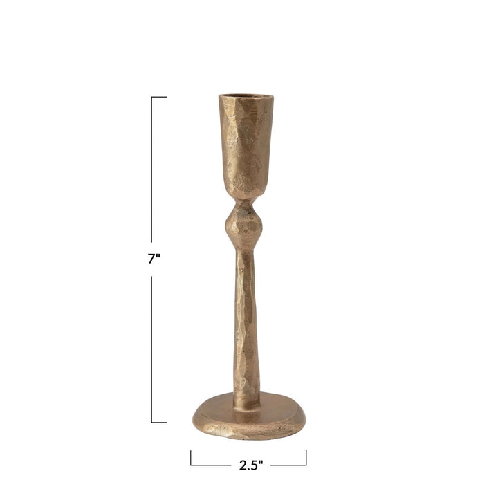 Farah Hand-Forged Metal Taper Holder with Antique Finish