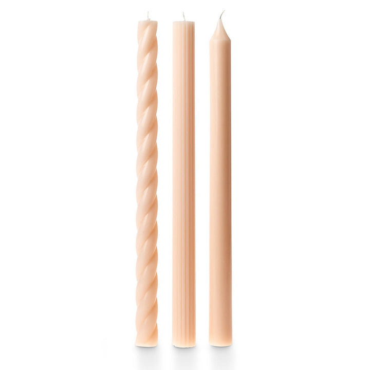 Illume Candle Taper, 3-Pack, Pale Pink