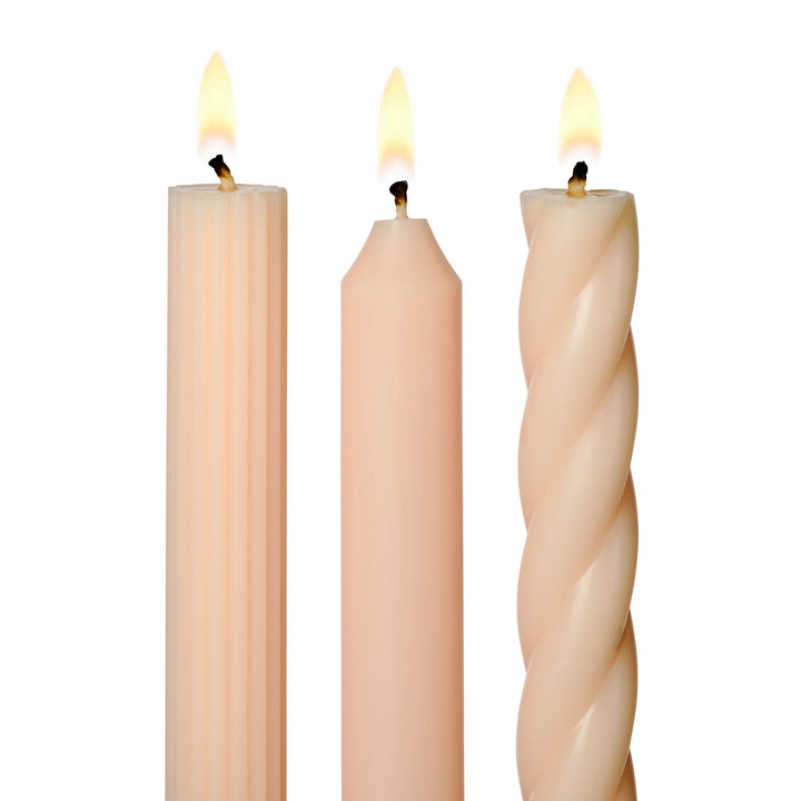 Illume Candle Taper, 3-Pack, Pale Pink